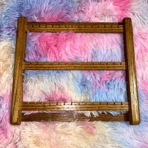 Wall Mounted Wooden Earring Holder Organizer